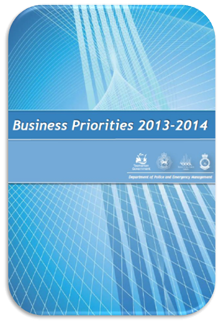 DPEM Business Priorities 2013-2014 document cover page